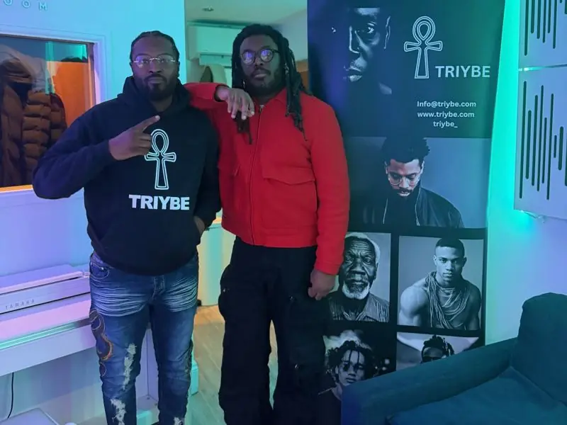 Tyler of Team TRIYBE with grime artist, author and mental health advocate Shocka
